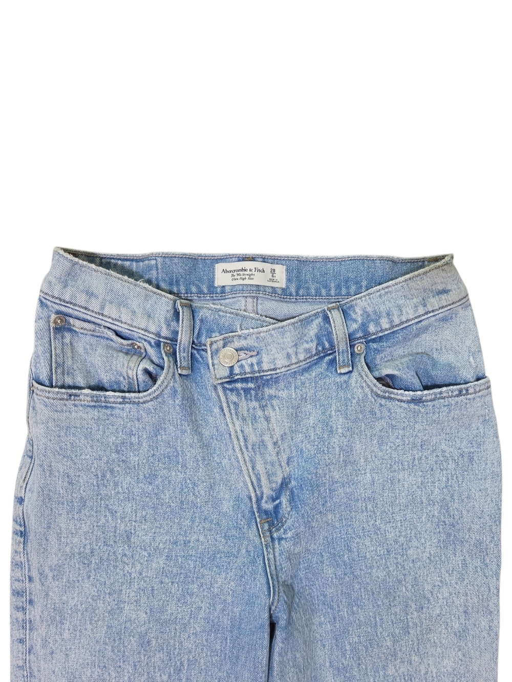 Abercrombie & Fitch Light Blue High-Rise Straight Jeans - Picture 3 of 10